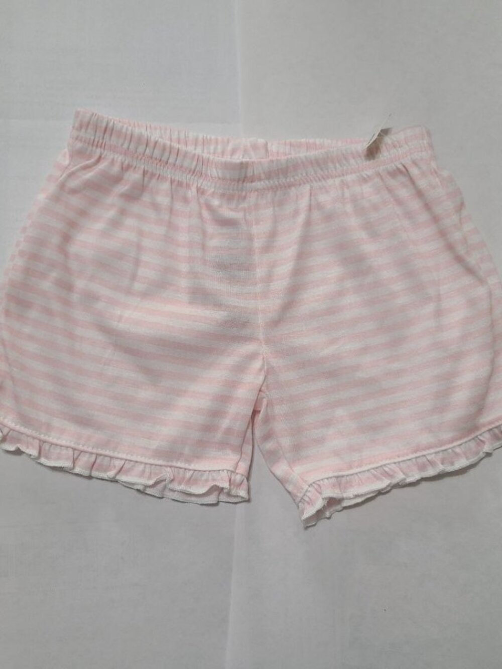 Toddler Pink Striped Ruffle Shorts
